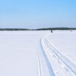 凍結したサイマー湖　フィンランドの冬の風景