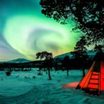 スウェーデンのオーロラ　アビスコ　スウェーデンの風景