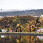 晩秋のアークレイリ　アイスランドの風景
