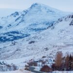 冬のアークレイリ　アイスランドの冬の風景　