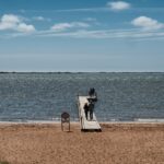 イェルティングの浜辺　デンマークの風景