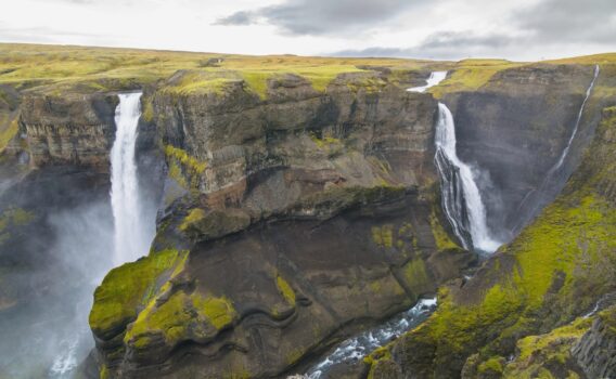 ハイフォスの風景　アイスランドの風景