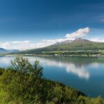 アークレイリの美しい風景　アイスランドの風景