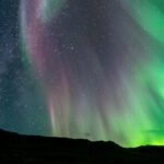 グリーンランドのオーロラ　グリーンランドの風景