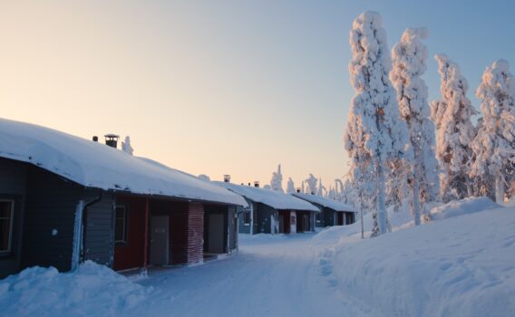 冬のルカ　フィンランドの冬の風景