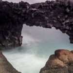 ブラックサンドビーチの風景　アイスランドの風景