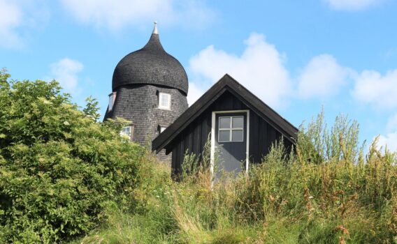 デンマーク北部の木造家屋　デンマークの風景