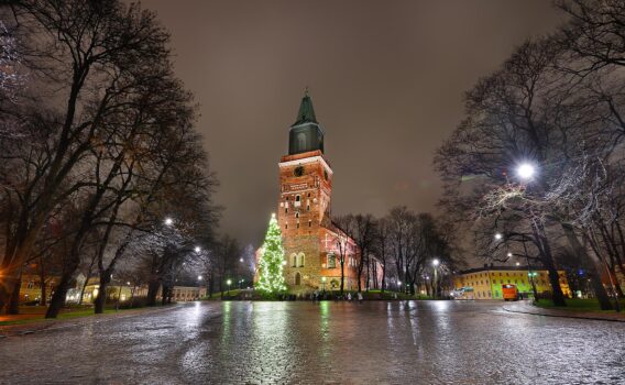 トゥルクのクリスマス風景　フィンランドのクリスマスの風景