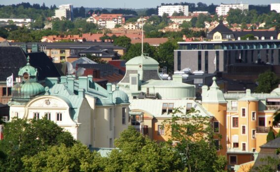 ウプサラ城から見たウプサラの街並み　スウェーデンの風景