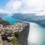リーセフィヨルド　プレーケストーレンの崖　ノルウェーの風景