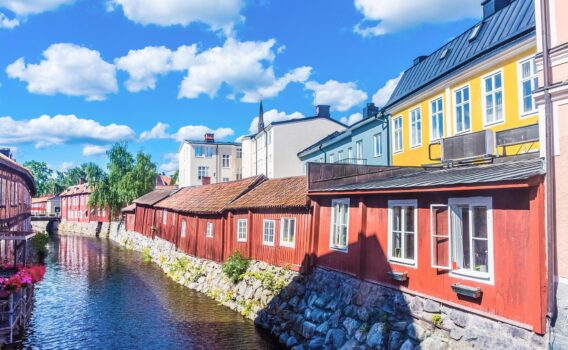 ヴェステロースの町並み　スウェーデンの風景