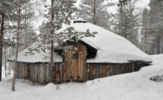 冬のイナリの風景　フィンランドの風景