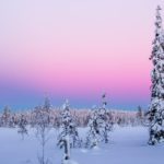 冬のルカ の風景　フィンランドの冬の風景