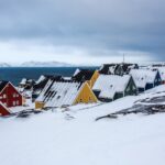 ヌーク郊外の家並み　グリーンランドの風景