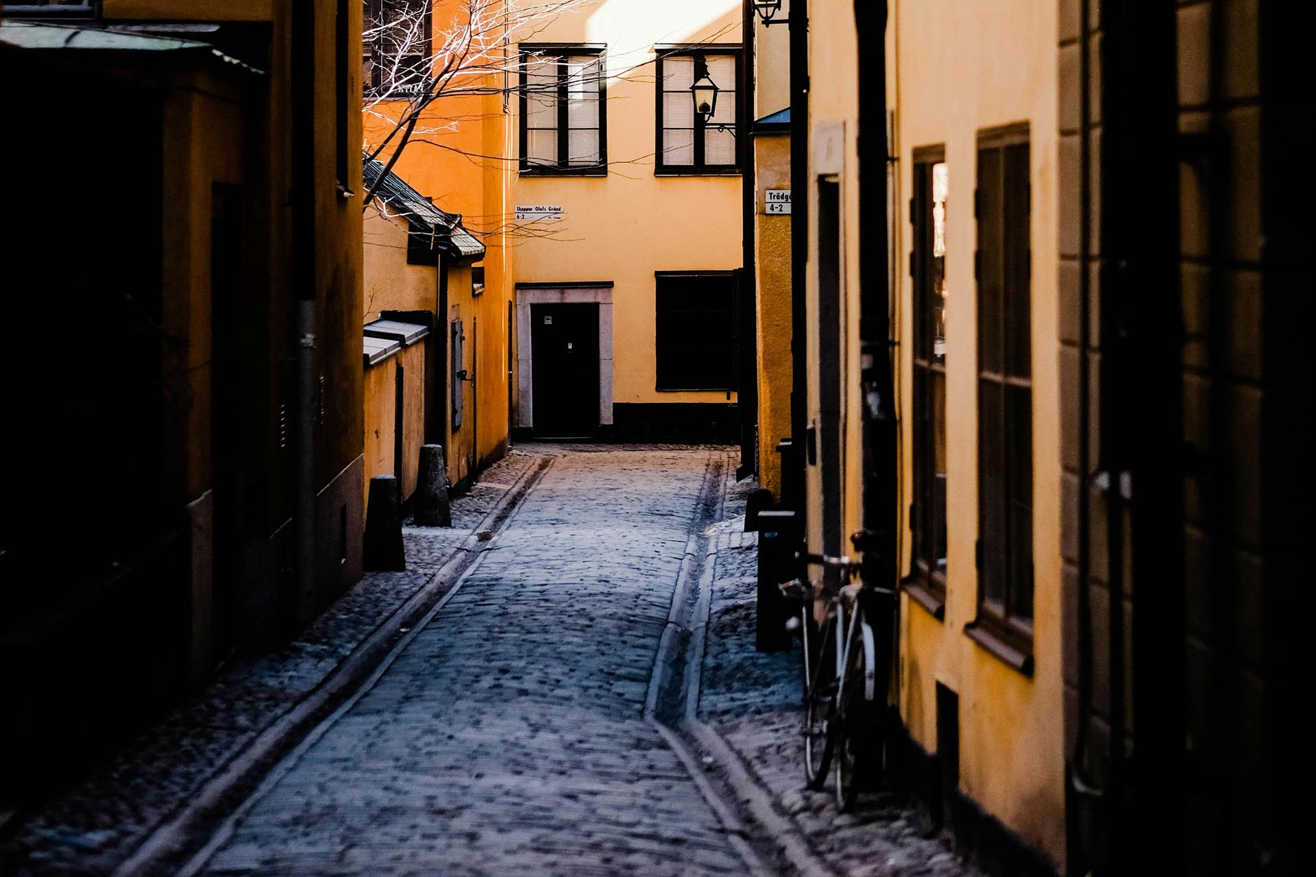 ガムラスタンの路地　ストックホルム　スウェーデンの風景