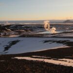 クヴェリルの地熱地帯の風景　アイスランドの風景