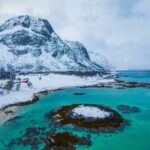 ロフォーテン諸島の冬景色　ノルウェーの風景
