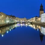 夜のヨーテボリ　スウェーデンの風景