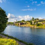 夏のスオメンリンナの要塞　フィンランドの夏の風景