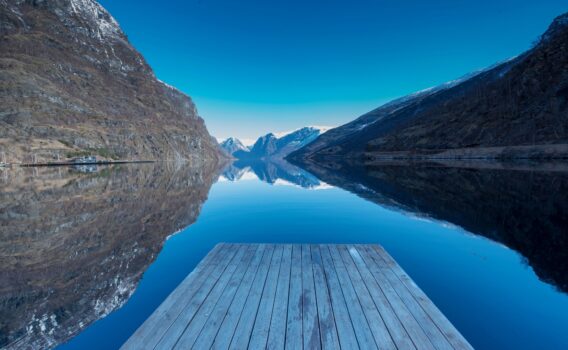 ソグネ・フィヨルドの風景　ノルウェーの風景