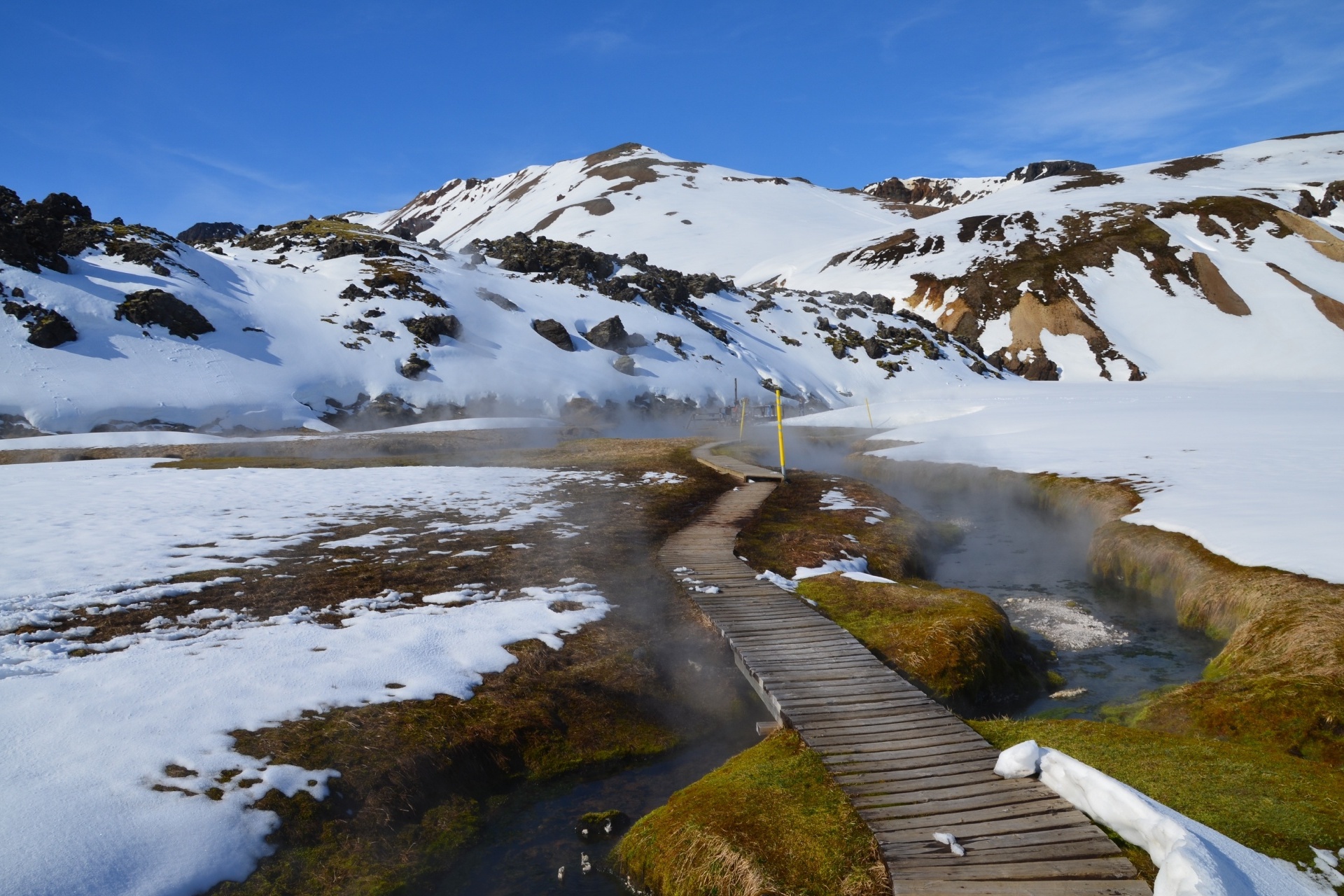 アイスランドの温泉　アイスランドの風景