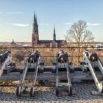 ウプサラ城から見るウプサラの町と大聖堂　スウェーデンの風景