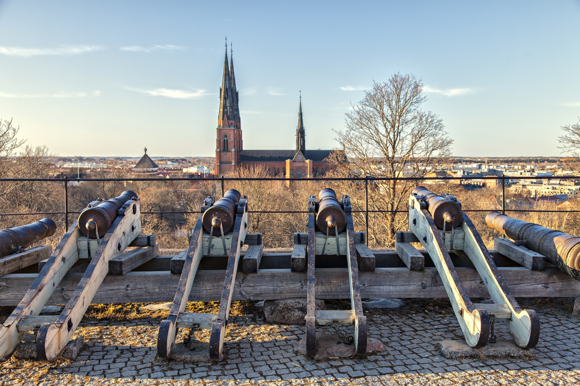 ウプサラ城から見るウプサラの町と大聖堂　スウェーデンの風景