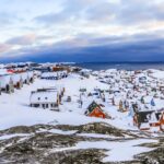 春のヌークの風景　グリーンランドの風景