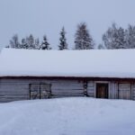 冬のカイヌラスヤルヴィ　スウェーデンの冬の風景