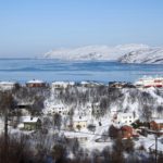 キルケネスの風景　ノルウェーの冬の風景