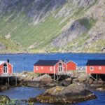 ロフォーテン諸島フラクスタドヤ島の風景　ノルウェーの風景