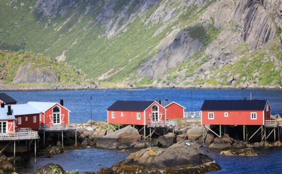 ロフォーテン諸島フラクスタドヤ島の風景　ノルウェーの風景