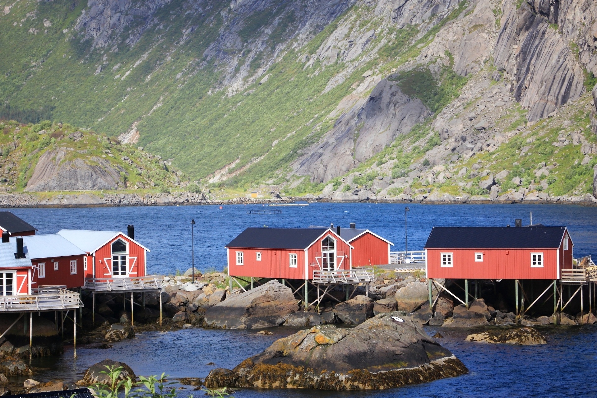 ロフォーテン諸島フラクスタドヤ島の風景　ノルウェーの風景