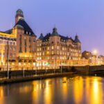 夕暮れのマルモの街並み スウェーデンの風景