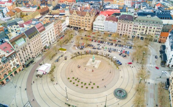 マルメの広場　スウェーデンの風景