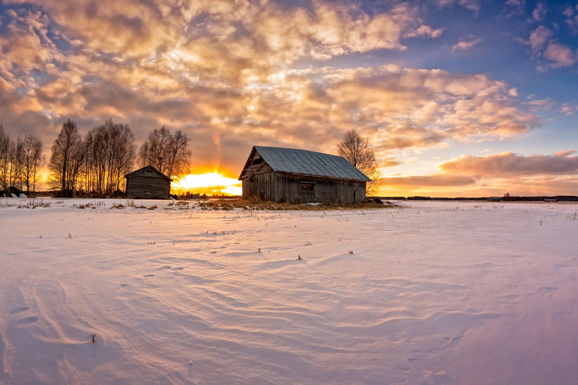 冬のマトカニヴァ　フィンランドの風景
