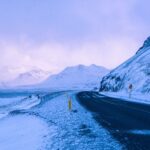 冬のスナイフェルス半島　アイスランドの風景