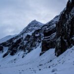 冬のアイスランドの風景