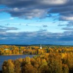 秋のスウェーデンの風景
