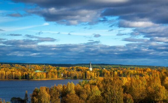 秋のスウェーデンの風景