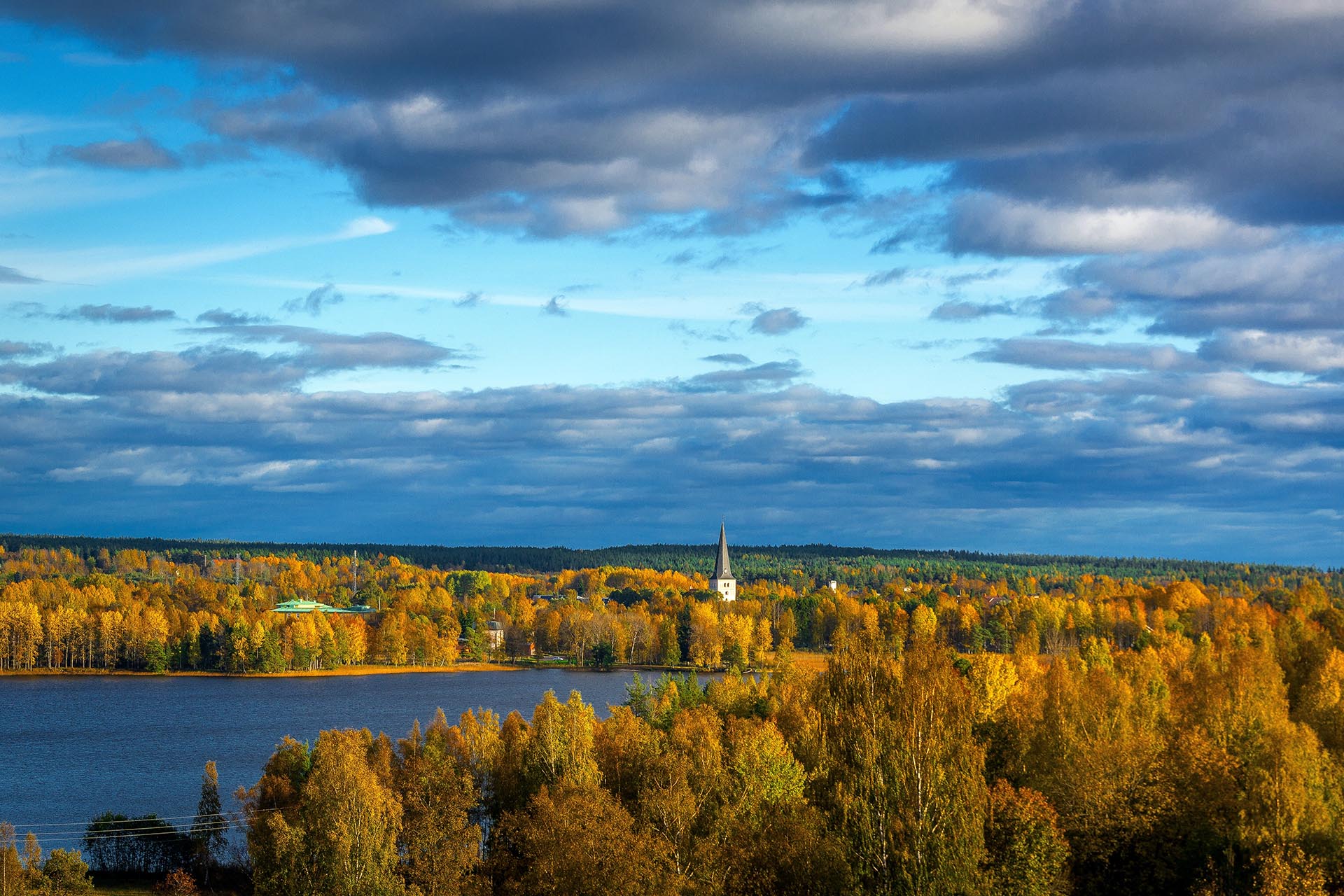 秋のスウェーデンの風景