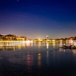 夜のコペンハーゲン　デンマークの風景