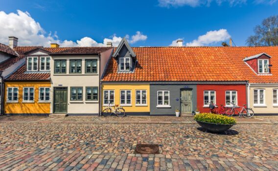 オーデンセの旧市街　デンマークの風景