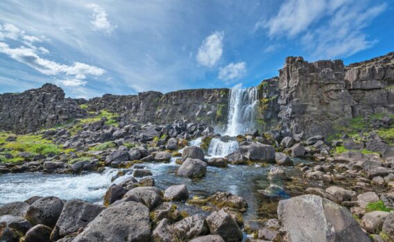シンクヴェトリル国立公園の風景　アイスランドの風景
