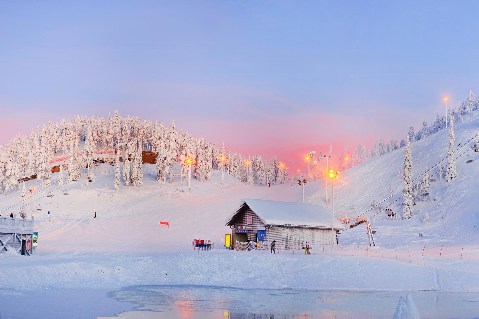 冬のルカ　フィンランドの風景