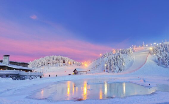 ルカの風景　フィンランドの冬の風景