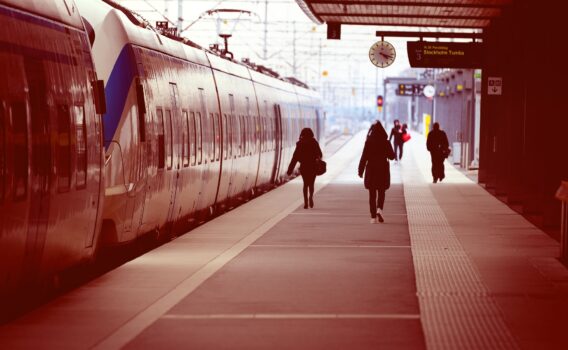 スウェーデンの鉄道風景