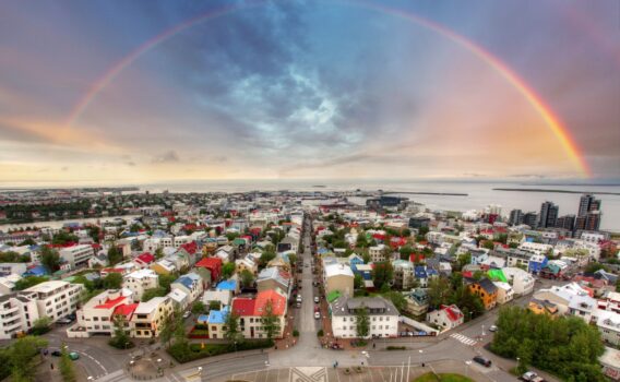 レイキャビクの町並み　アイスランドの風景