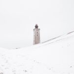 冬の灯台　イェリング　デンマークの風景