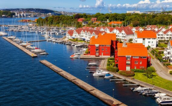 スタヴァンゲル港の風景　ノルウェーの風景